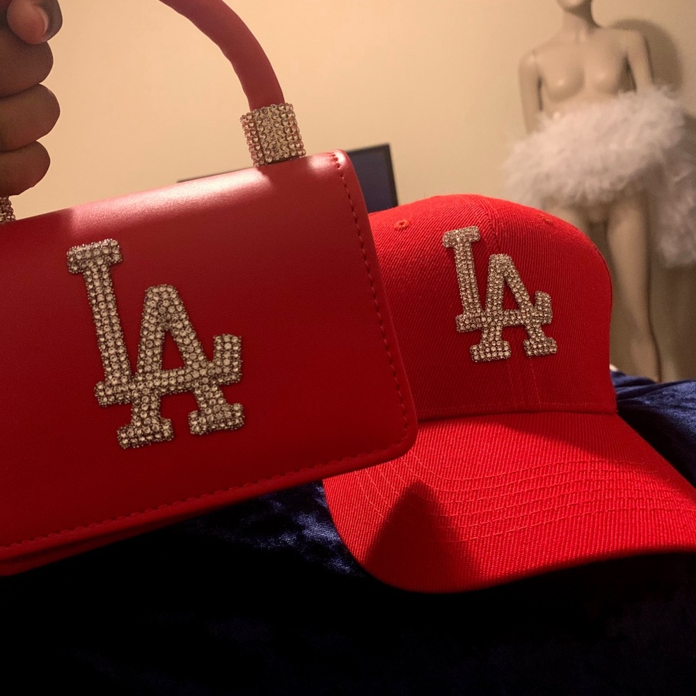 Rhinestone LA hat & purse BUNDLE